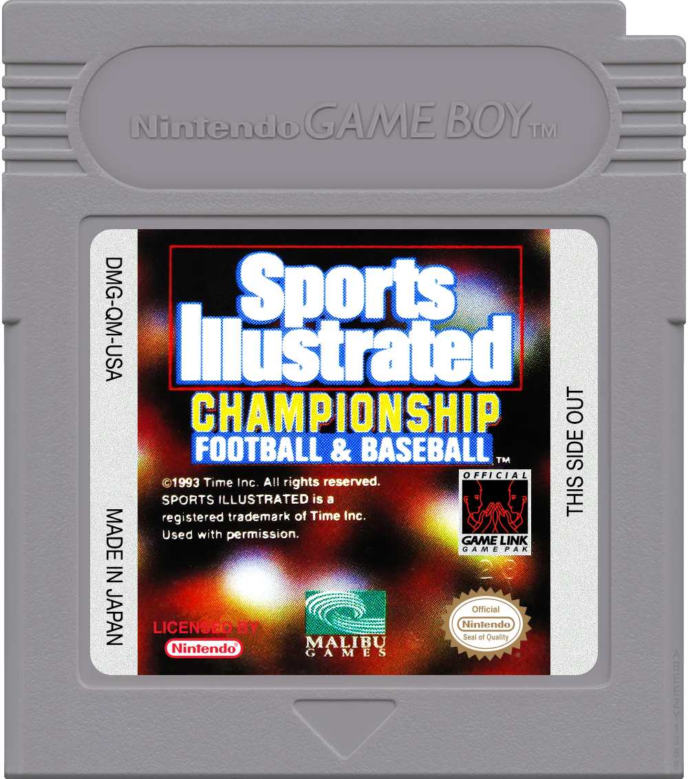 Sports Illustrated - Championship Football &amp; Baseball Cartridge Label