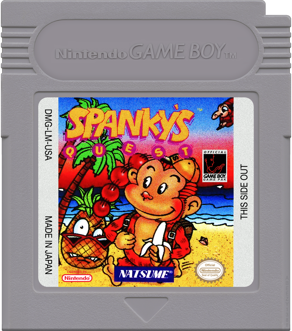 Spanky's Quest Cartridge Label