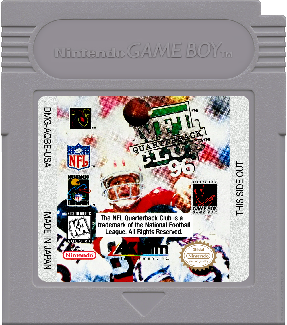 NFL Quarterback Club 96 Cartridge Label