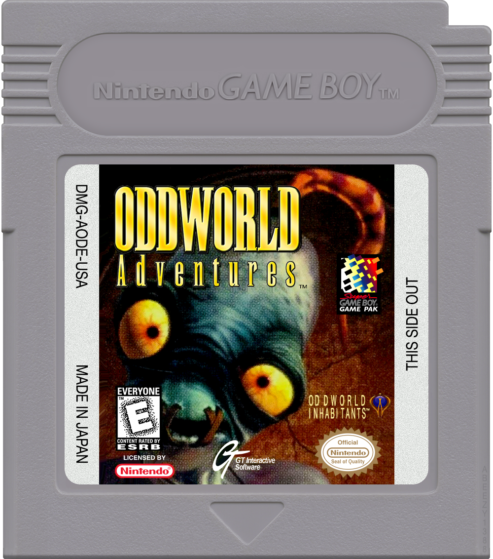 Oddworld Adventures Cartridge Label