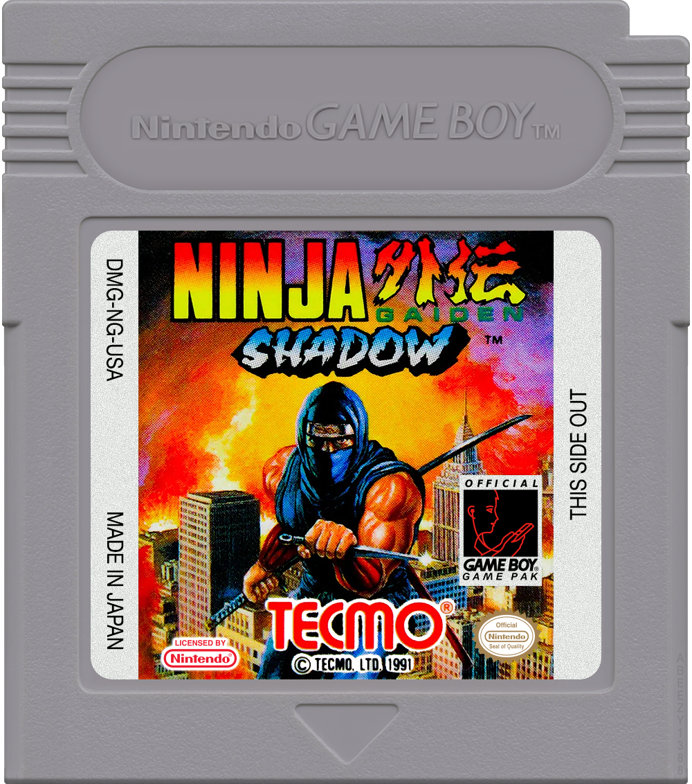 Ninja Gaiden Shadow Cartridge Label