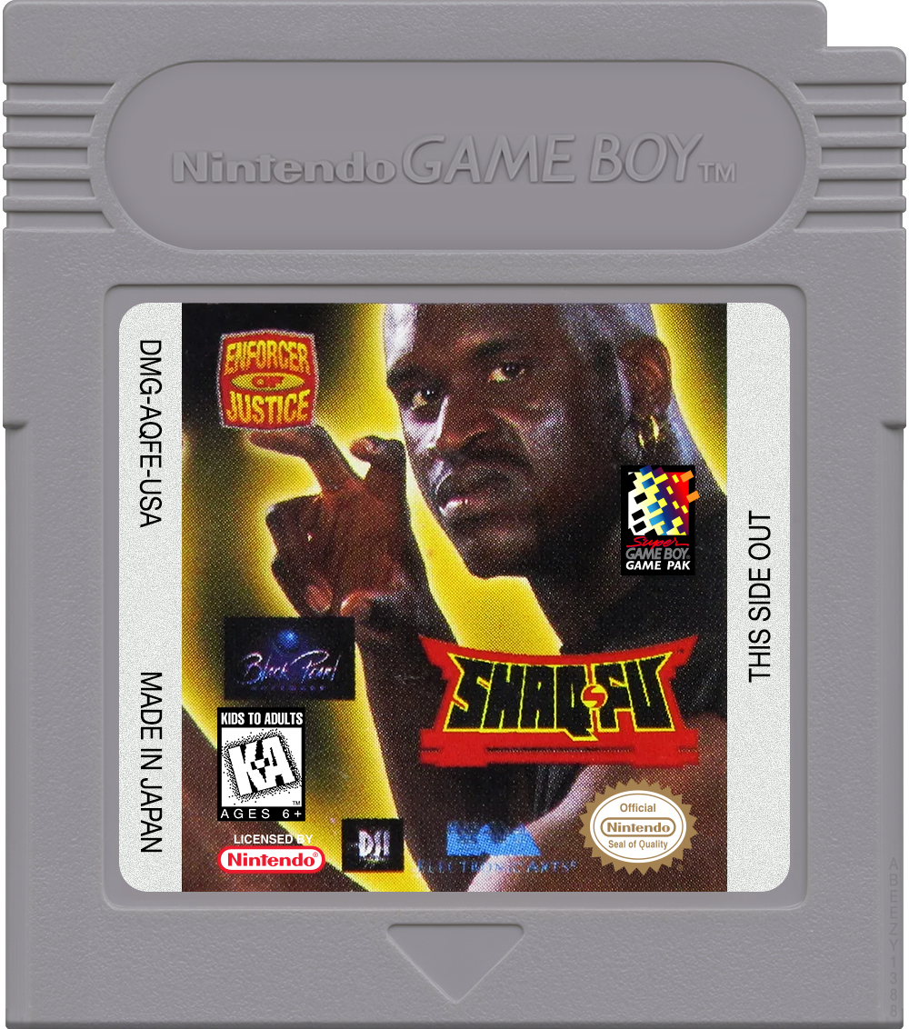 Shaq Fu Cartridge Label