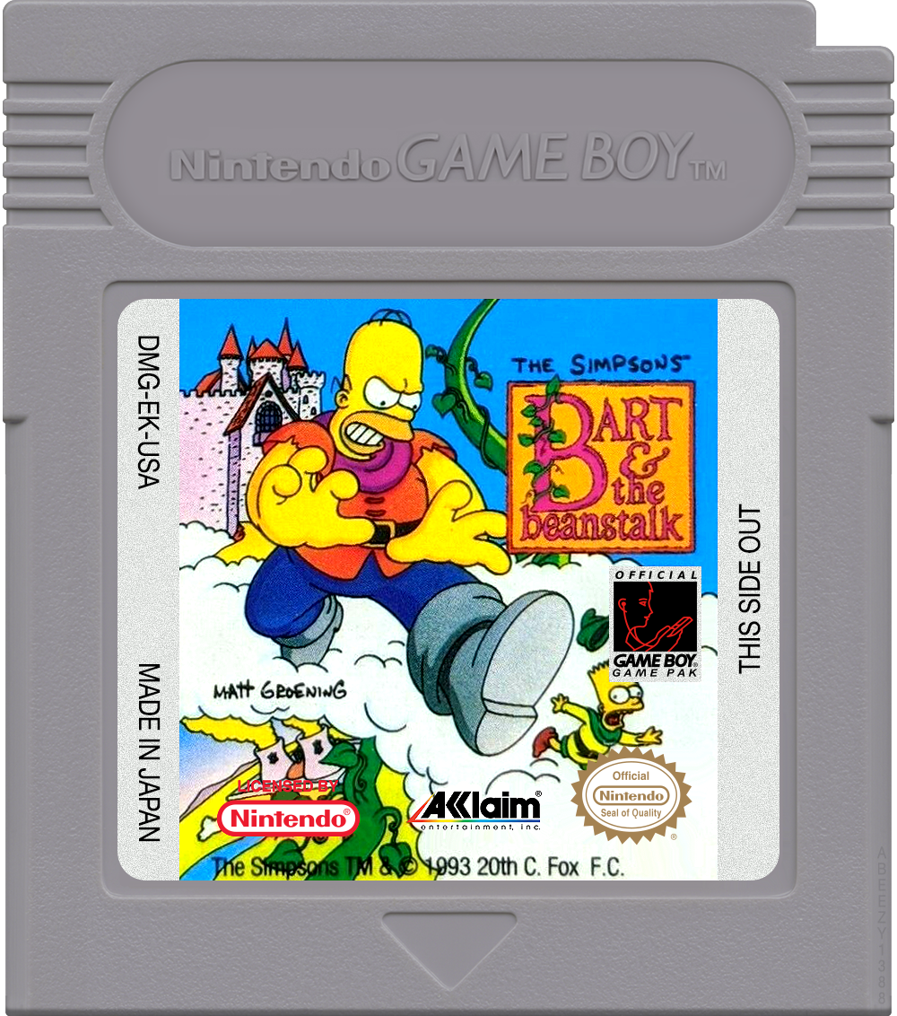 Simpsons, The - Bart &amp; the Beanstalk Cartridge Label