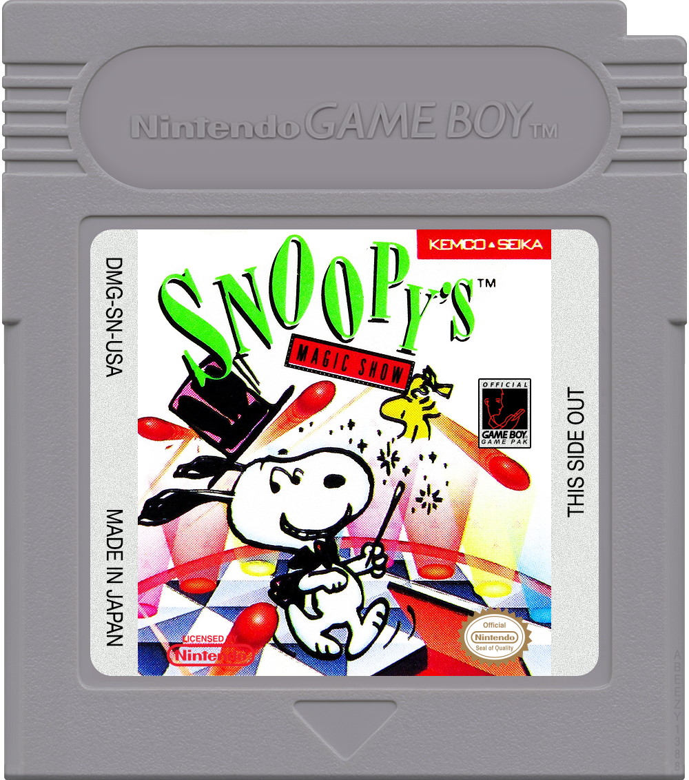 Snoopy's Magic Show Cartridge Label