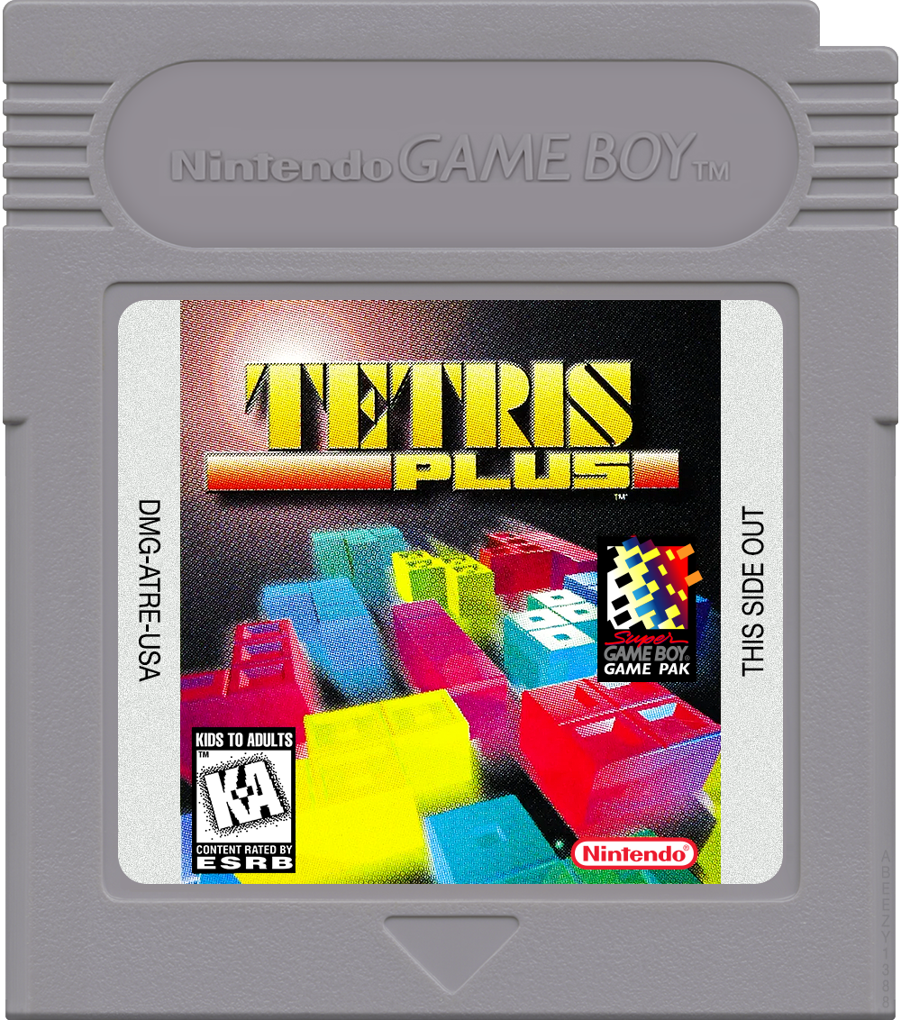 Tetris Plus Cartridge Label