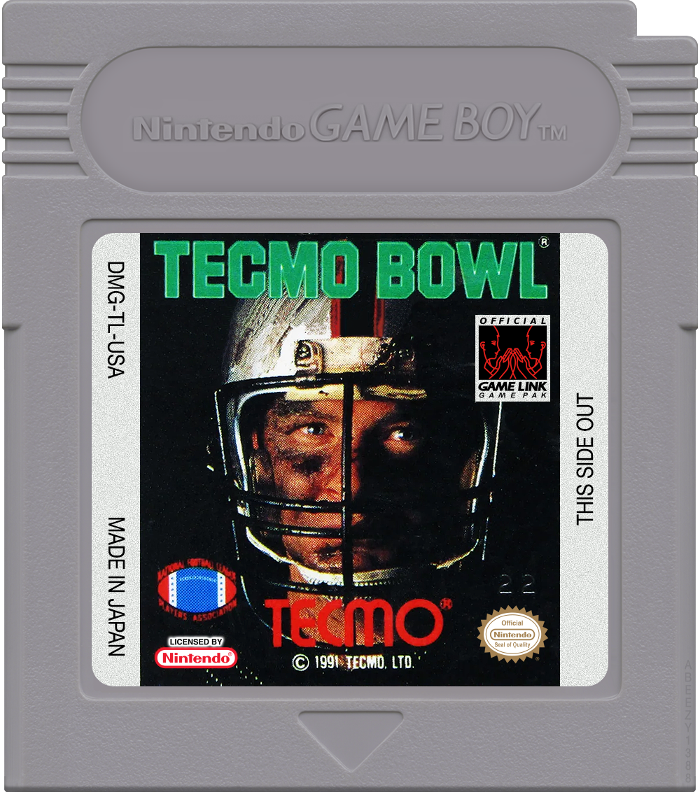 Tecmo Bowl Cartridge Label
