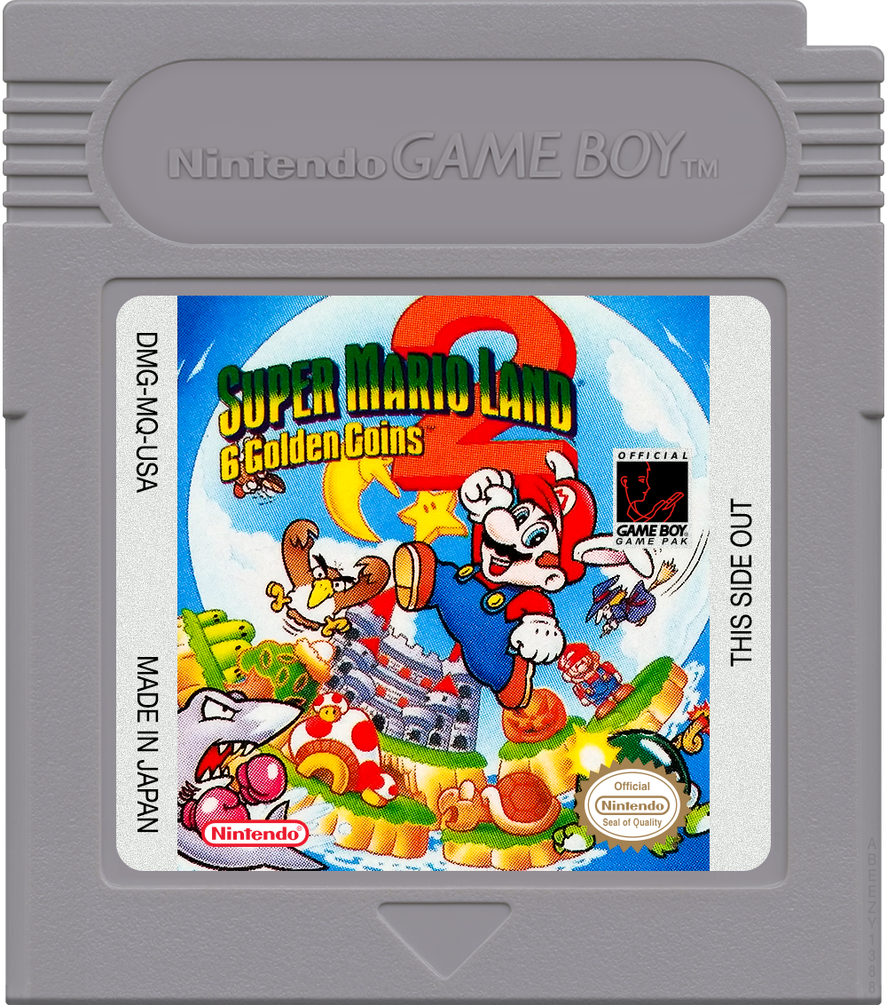 Super Mario Land 2 - 6 Golden Coins Cartridge Label
