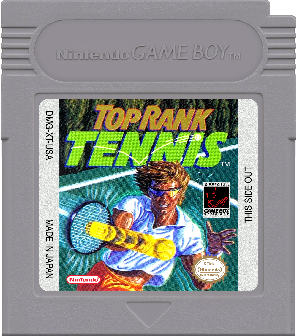 Top Rank Tennis Cartridge Label