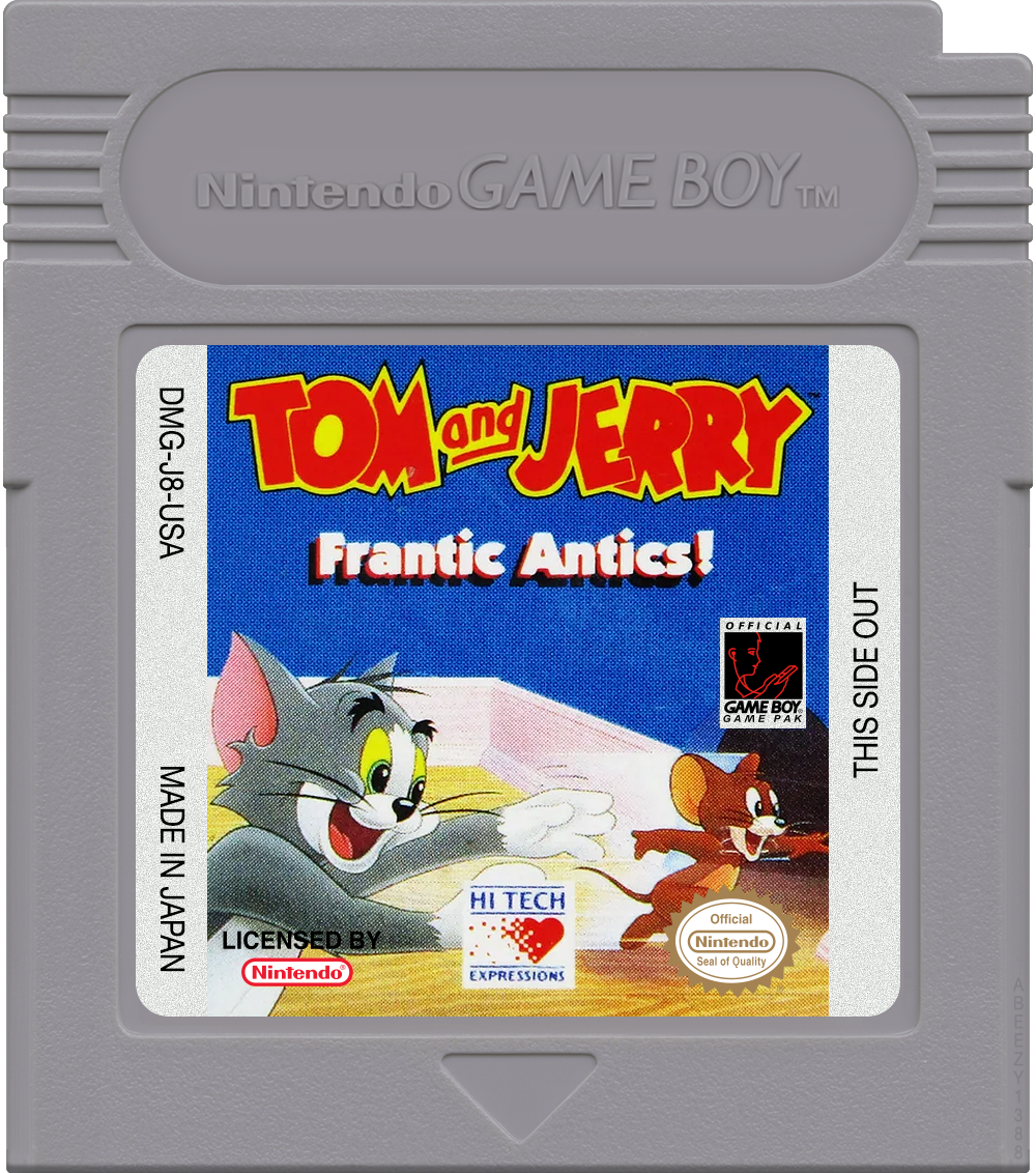 Tom and Jerry - Frantic Antics! Cartridge Label