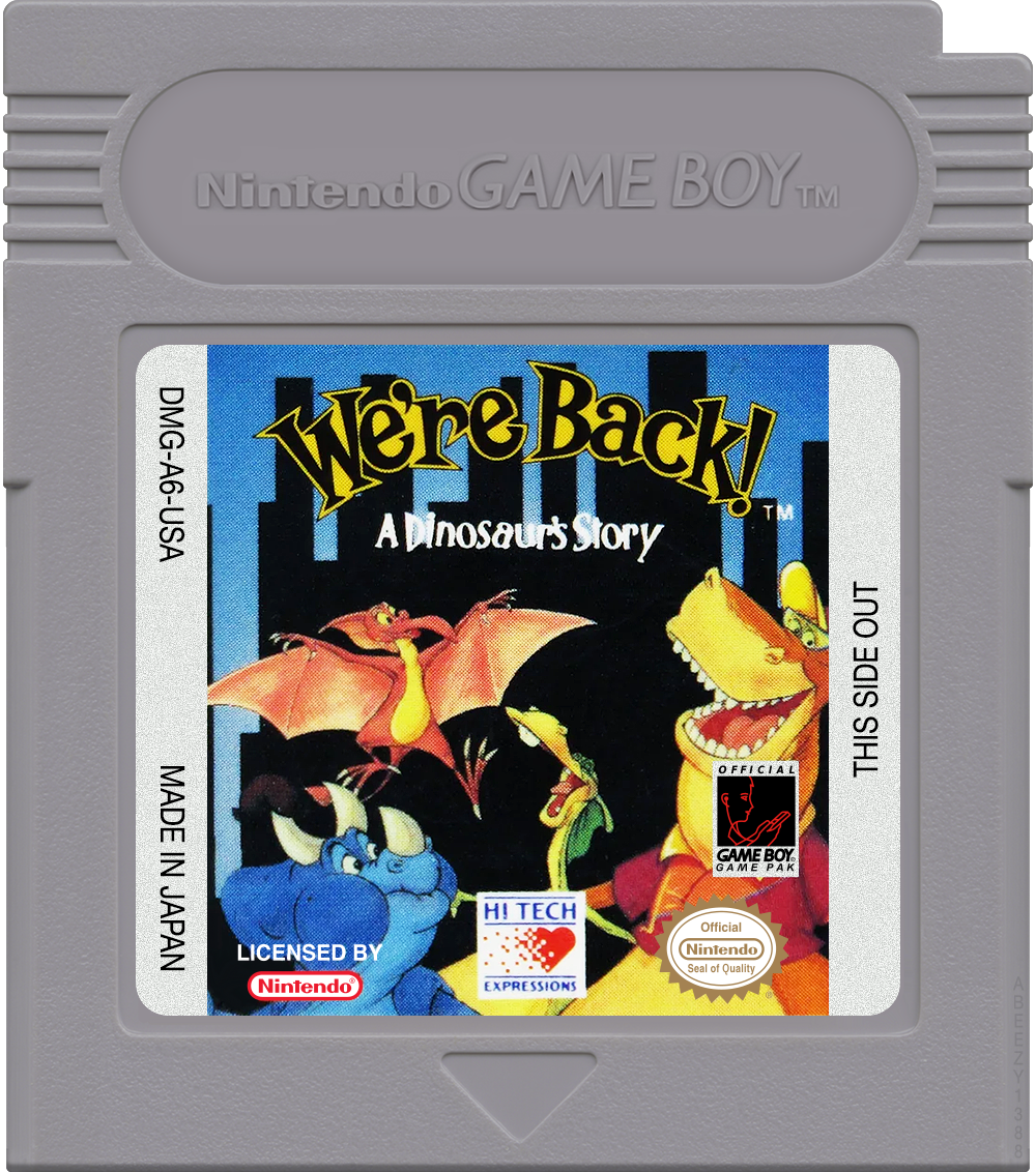 We're Back! - A Dinosaur's Story Cartridge Label
