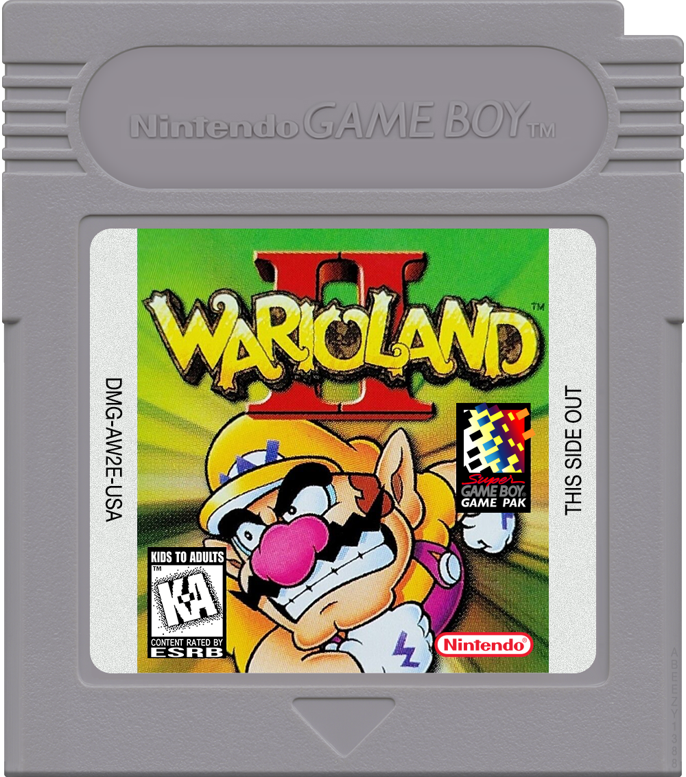 Wario Land II Cartridge Label