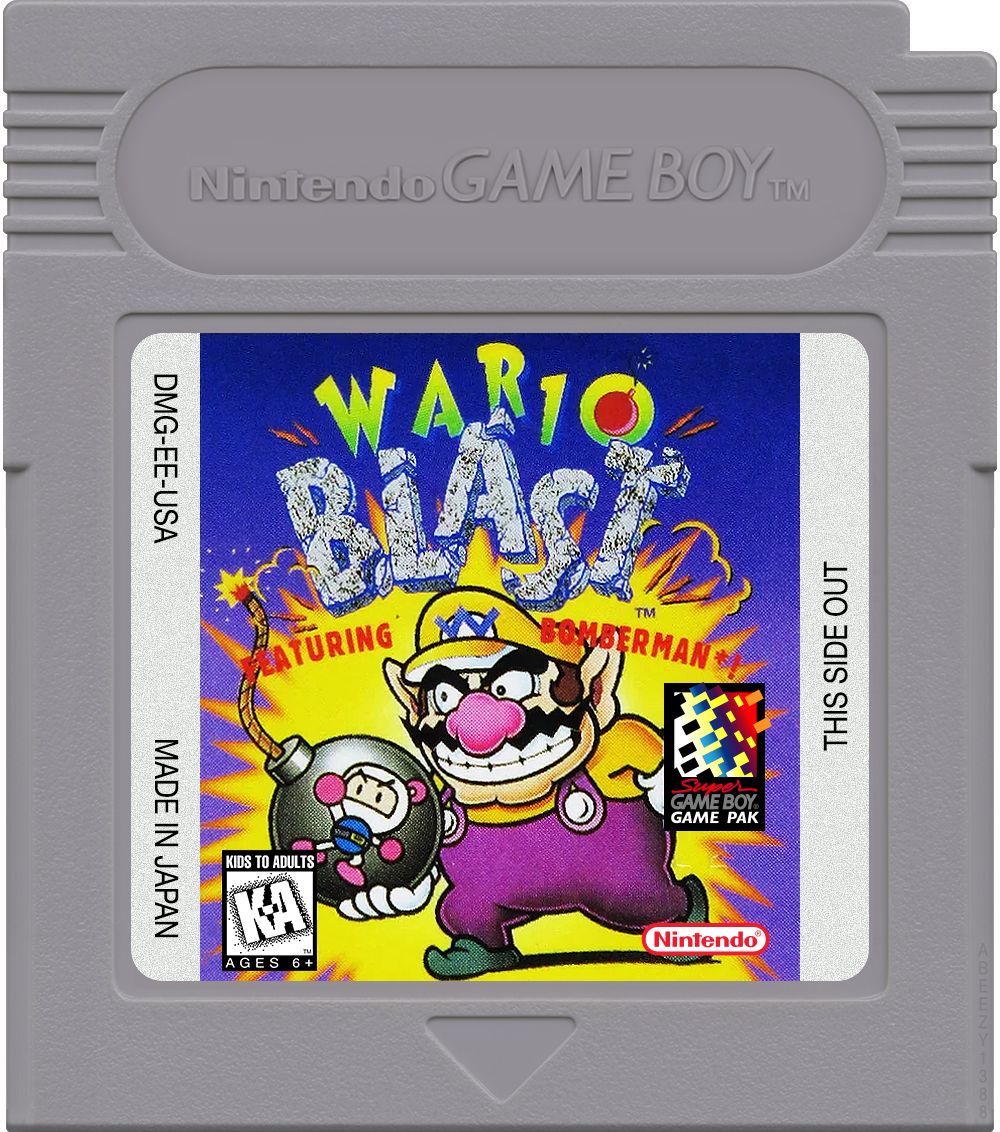 Wario Blast featuring Bomberman! Cartridge Label