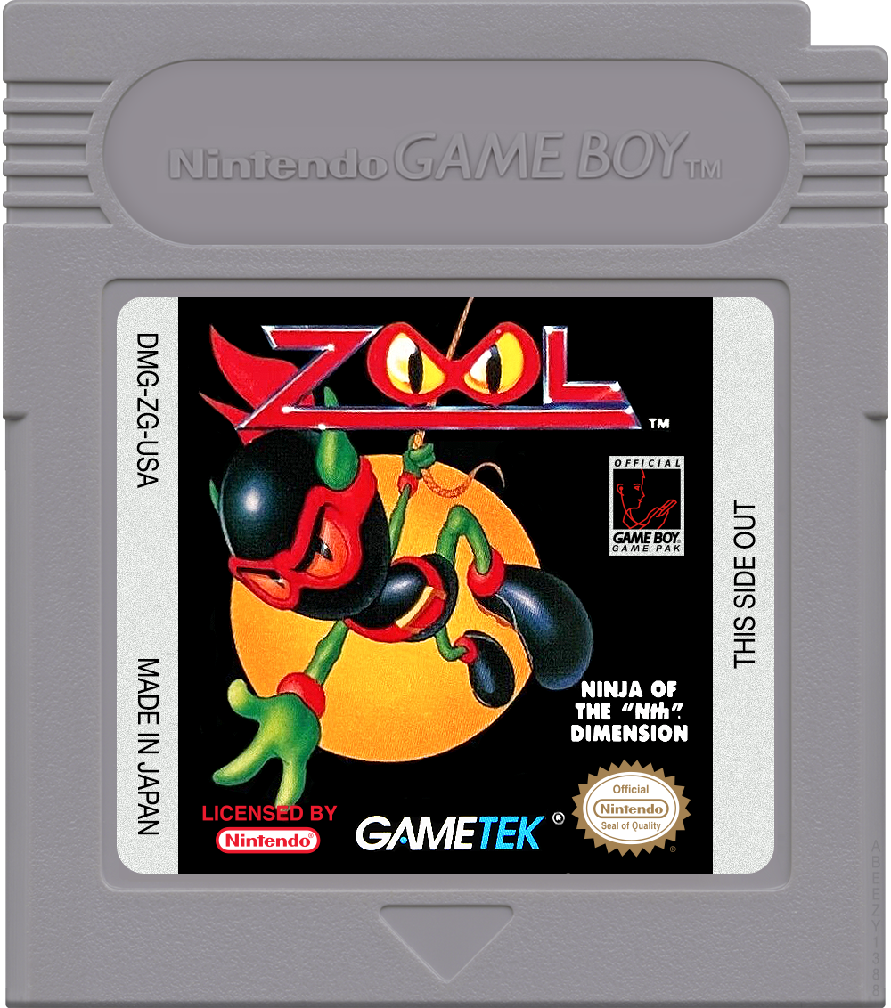 Zool - Ninja of the 'Nth' Dimension Cartridge Label