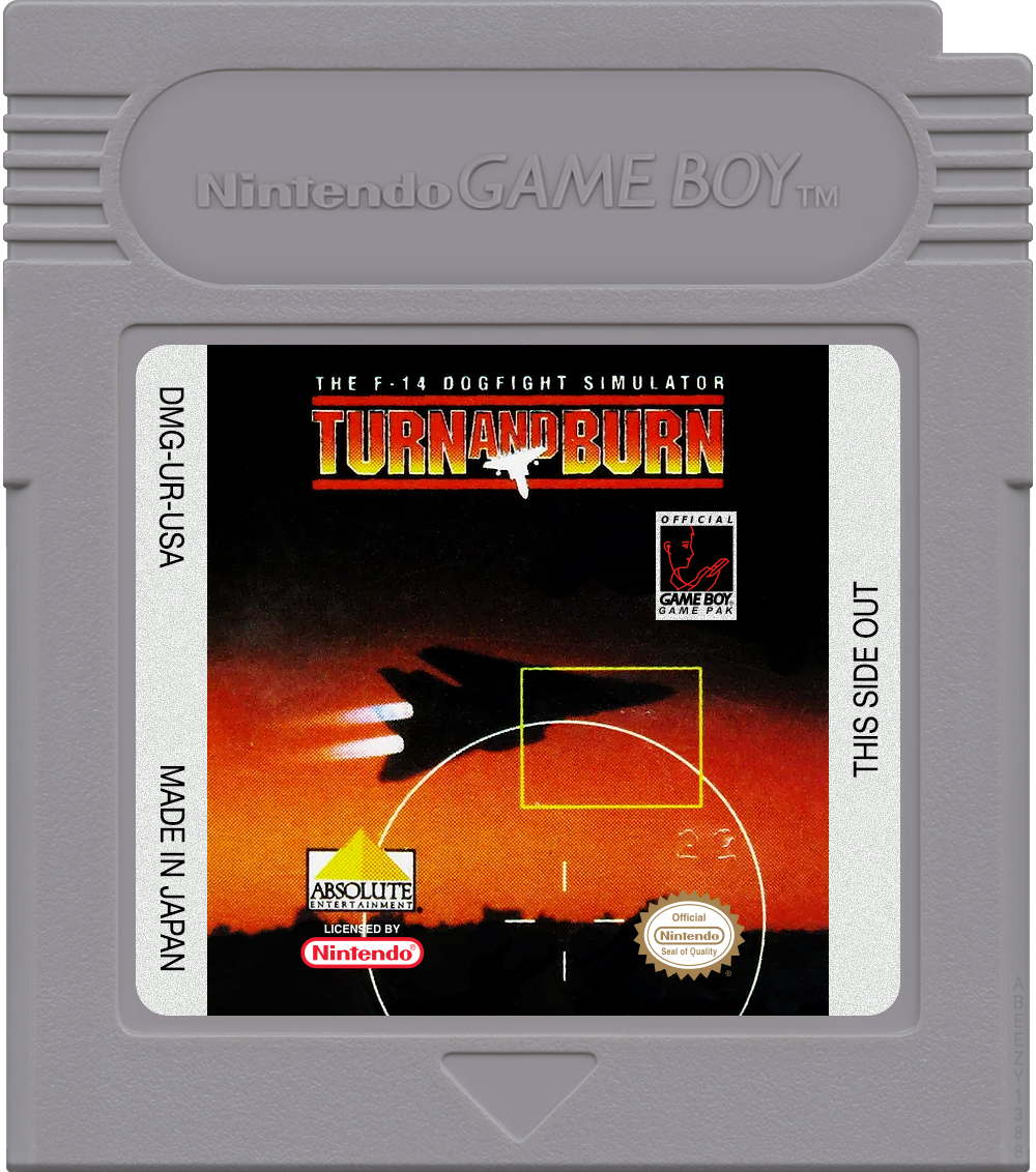 Turn and Burn - The F-14 Dogfight Simulator Cartridge Label