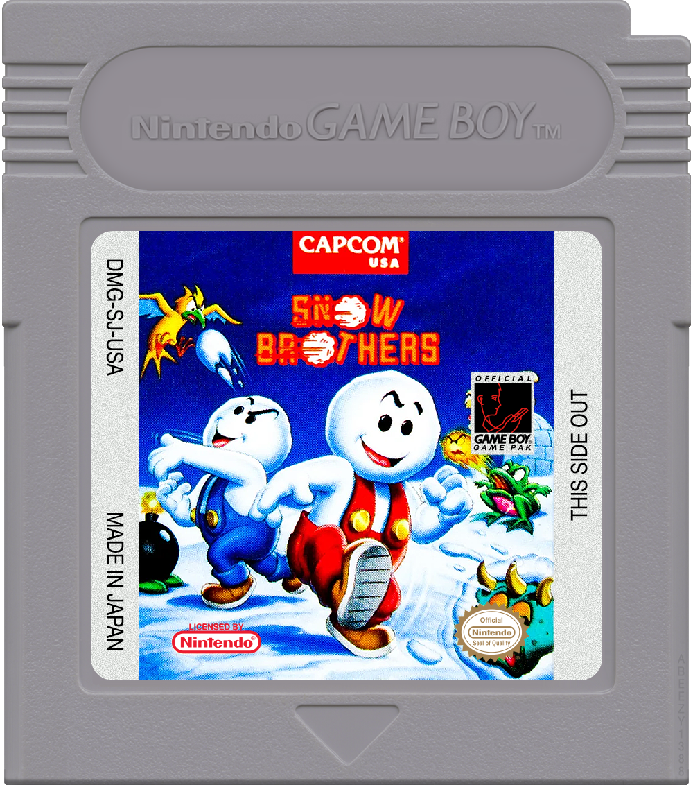 Snow Brothers Cartridge Label