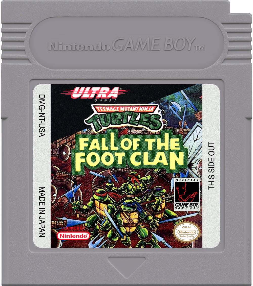 Teenage Mutant Ninja Turtles - Fall of the Foot Clan Cartridge Label