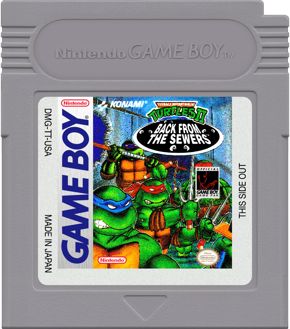 Teenage Mutant Ninja Turtles II - Back from the Sewers Cartridge Label