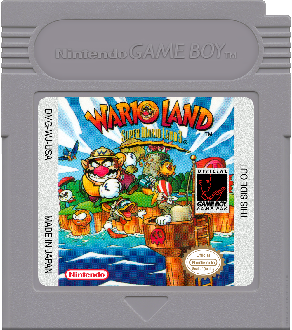 Wario Land - Super Mario Land 3 Cartridge Label