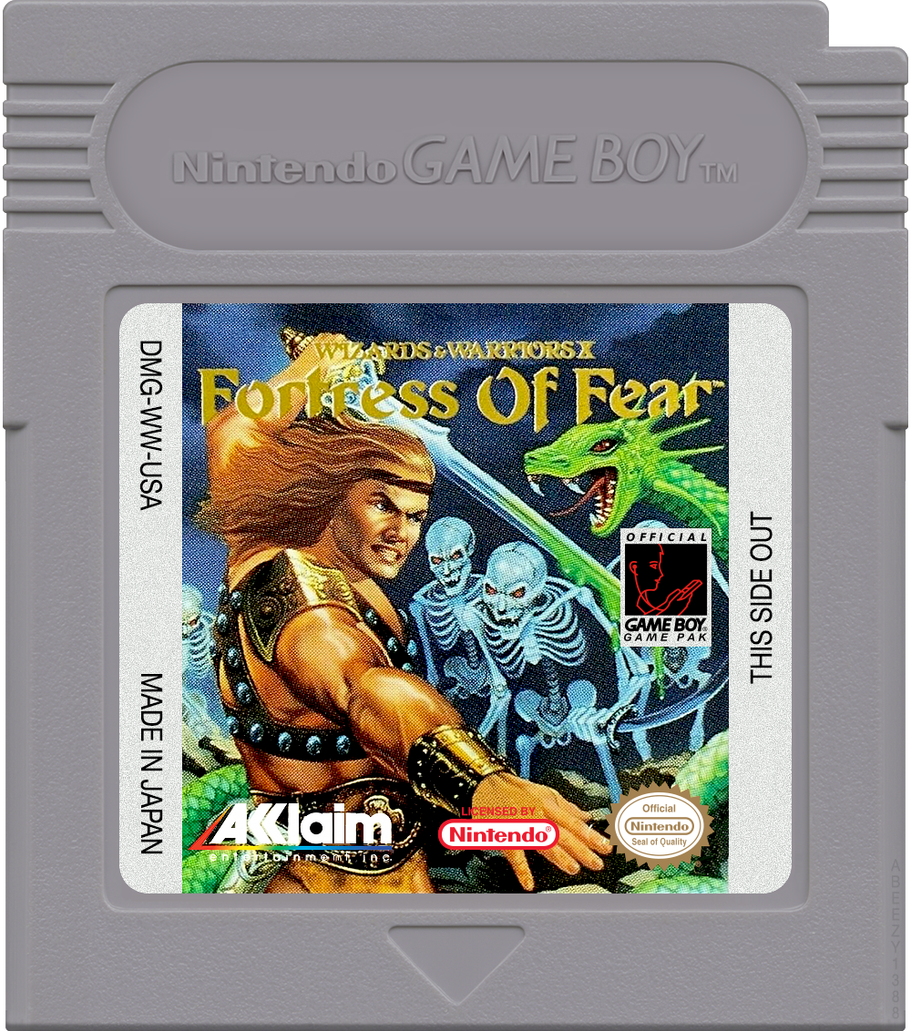 Wizards &amp; Warriors X - The Fortress of Fear Cartridge Label