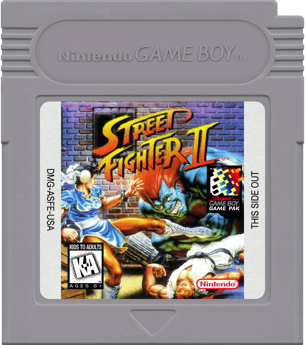 Street Fighter II Cartridge Label