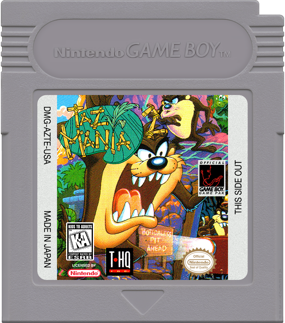 Taz-Mania 2 Cartridge Label