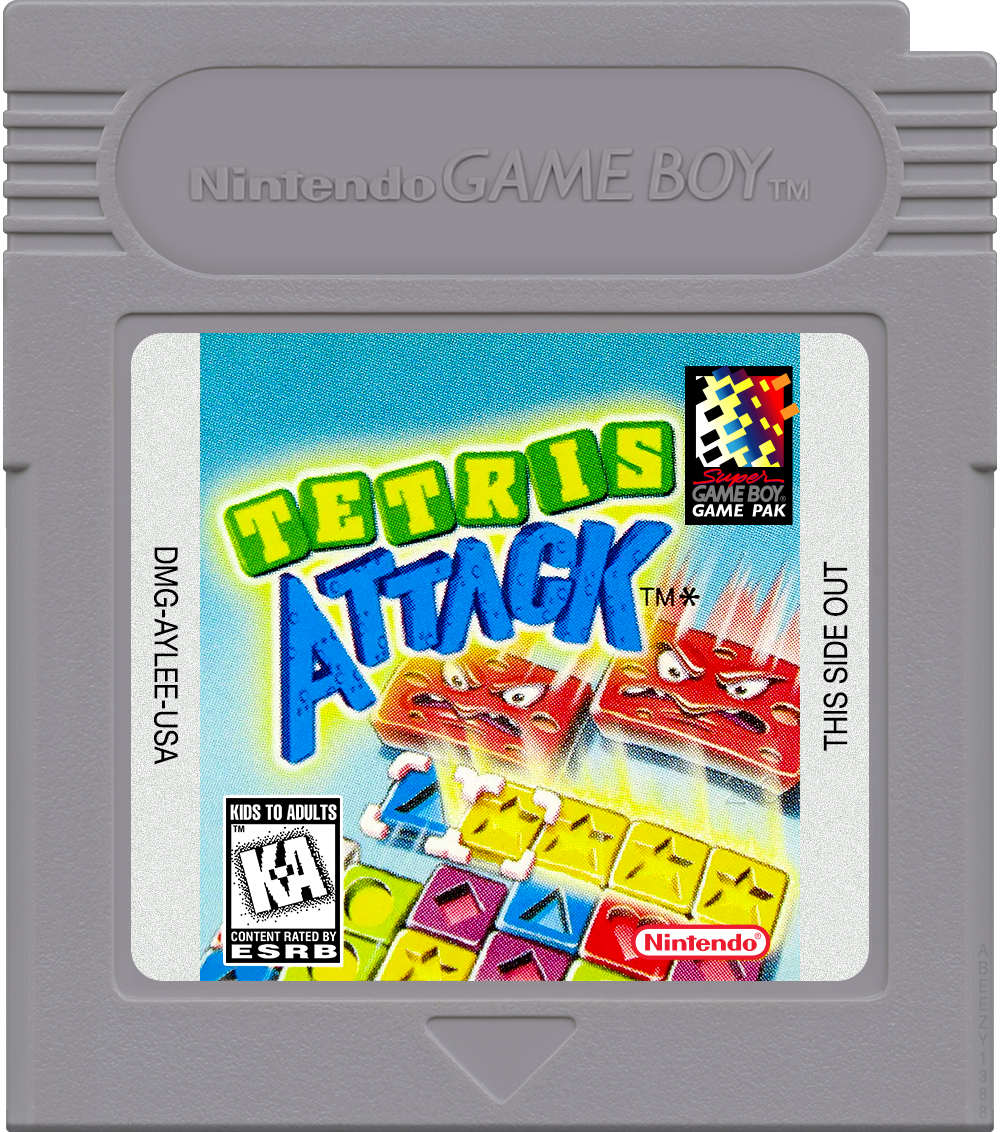 Tetris Attack Cartridge Label