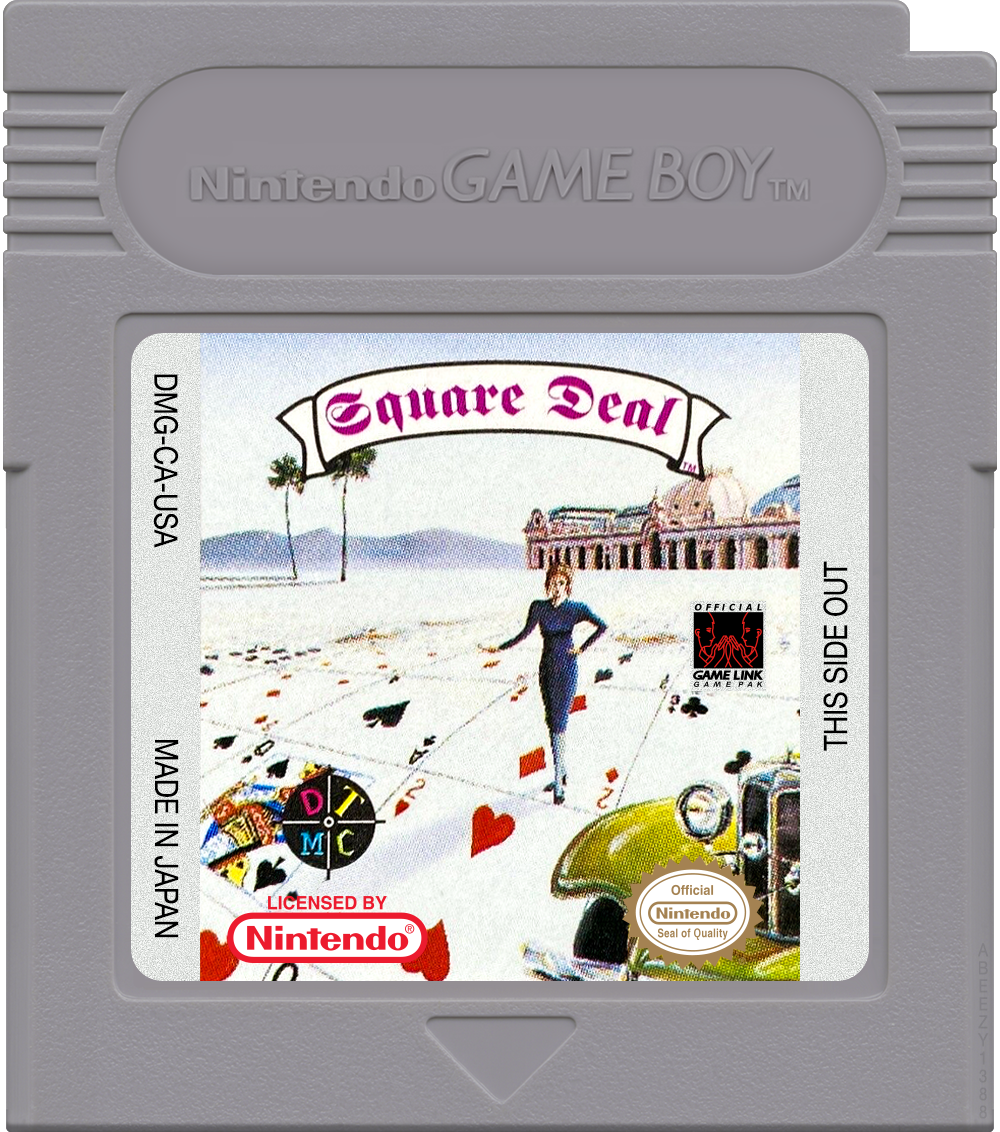 Square Deal - The Game of Two-Dimensional Poker Cartridge Label