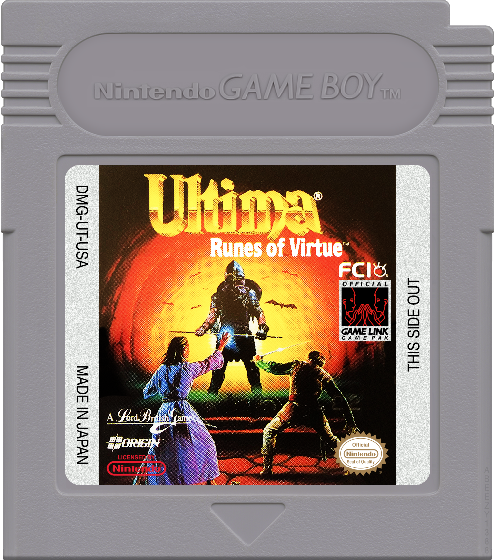Ultima - Runes of Virtue Cartridge Label