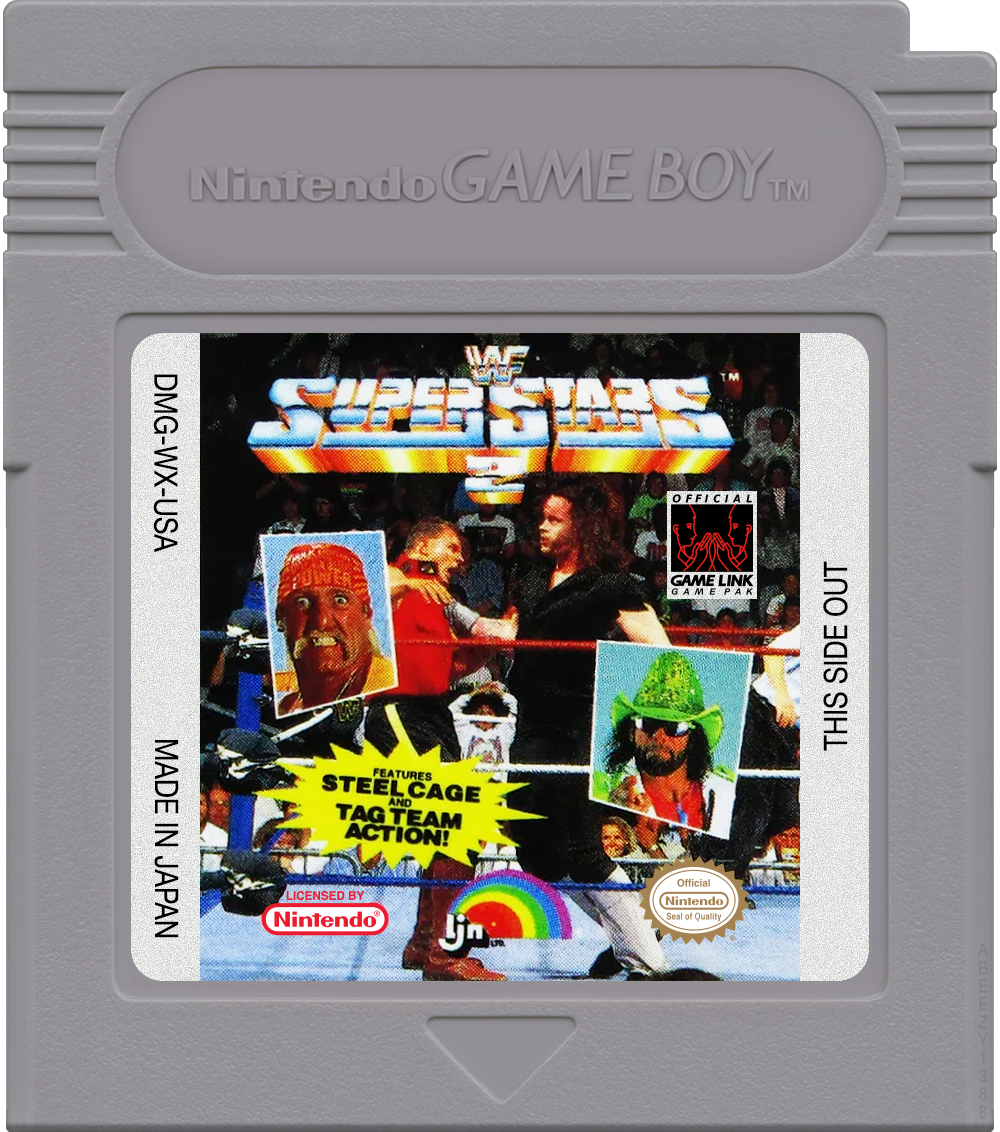 WWF Superstars 2 Cartridge Label