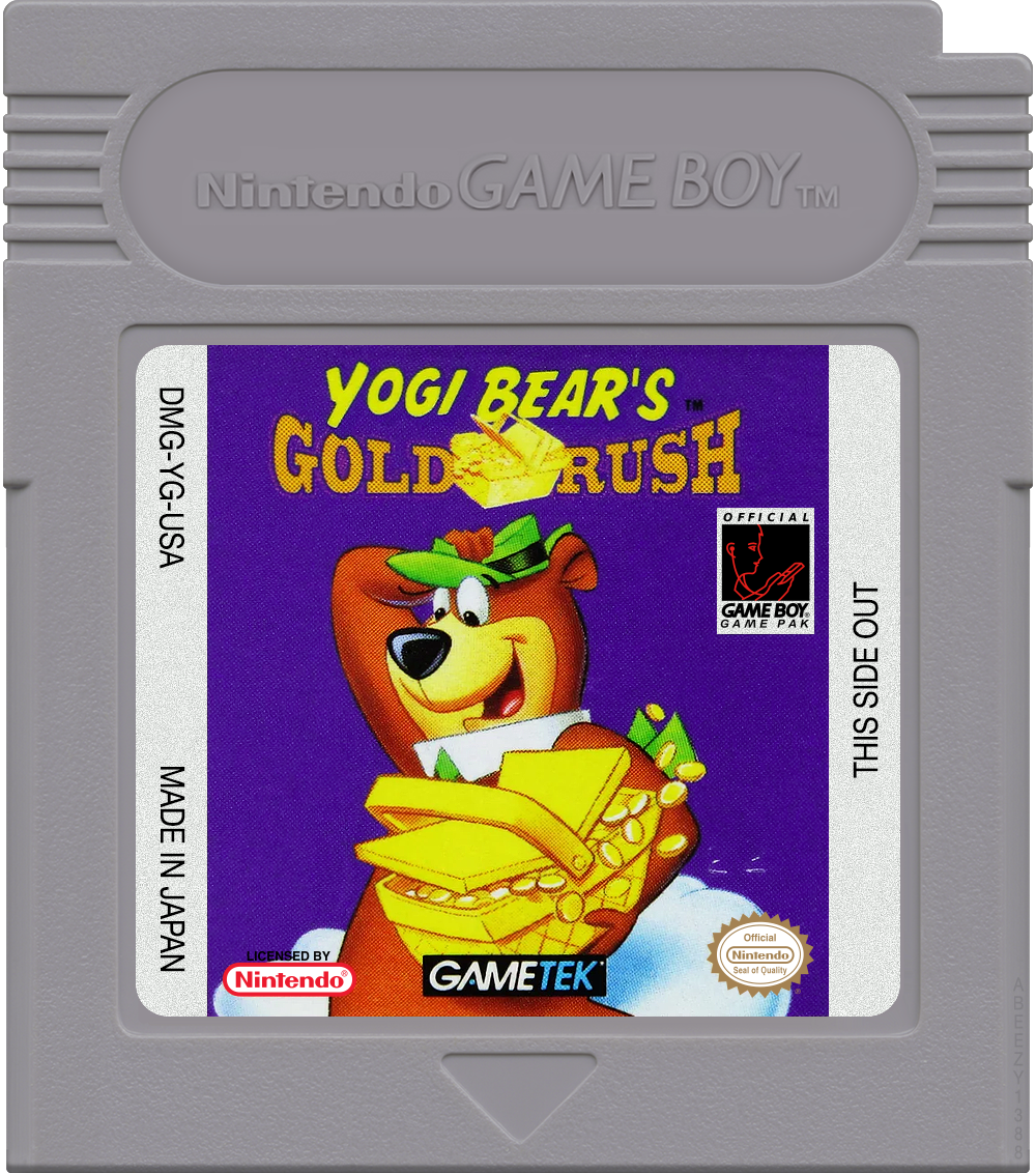 Yogi Bear's Gold Rush Cartridge Label