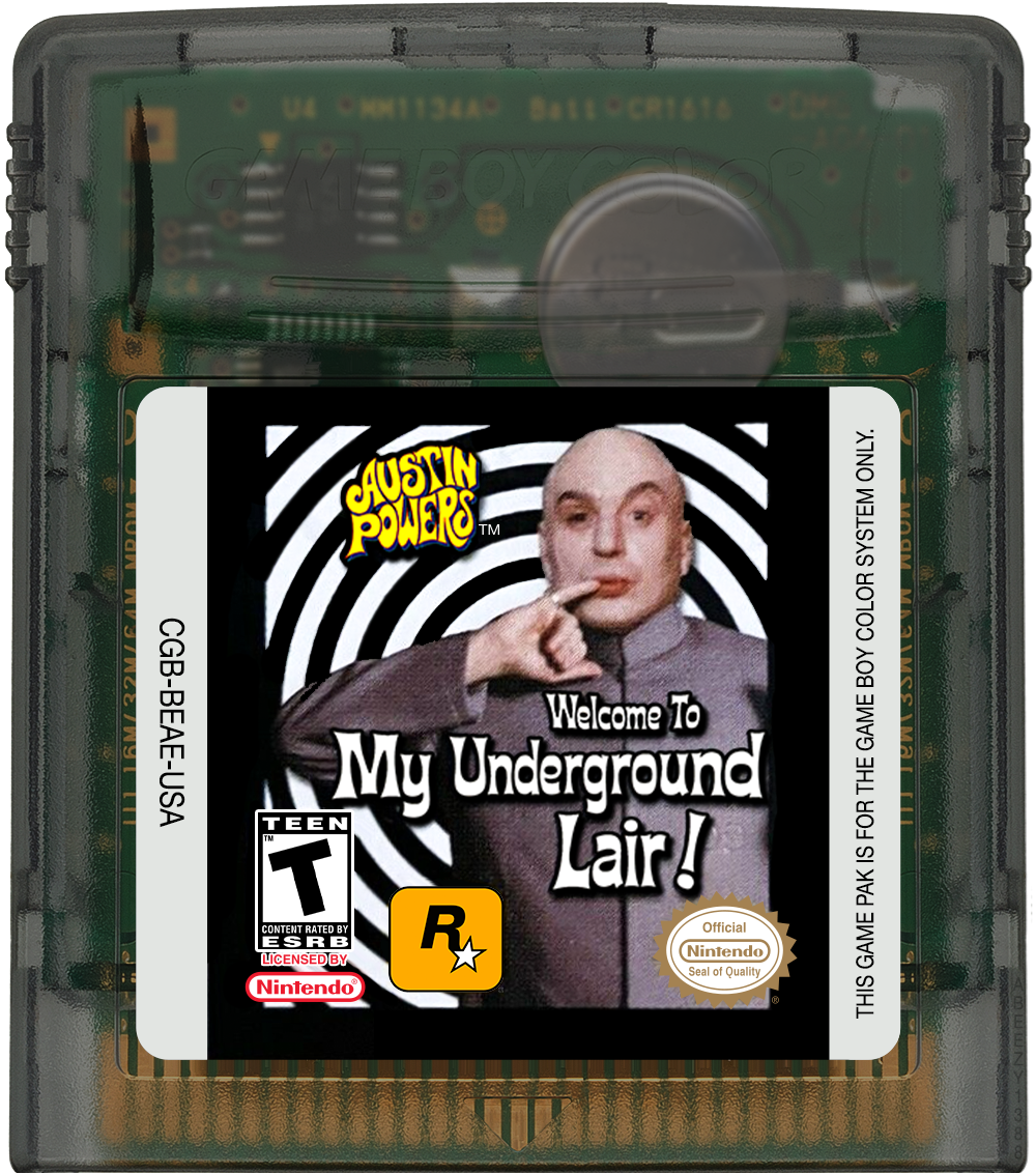 Austin Powers - Welcome to my Underground Lair! Cartridge Label