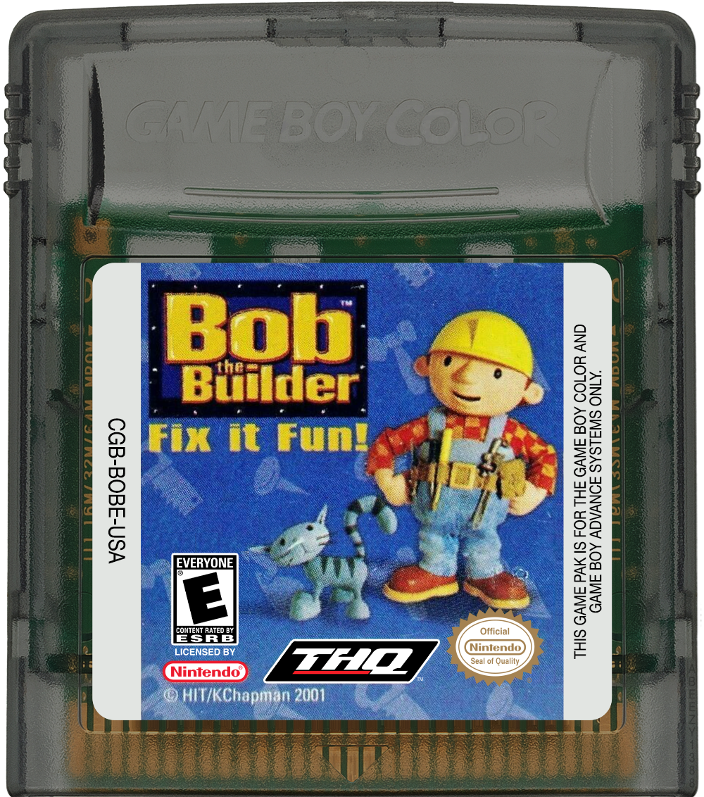 Bob the Builder - Fix it Fun! Cartridge Label