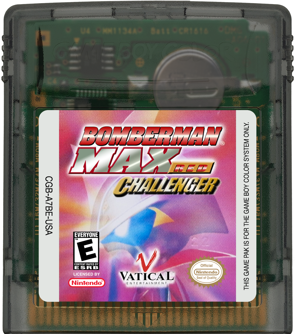 Bomberman Max - Red Challenger Cartridge Label