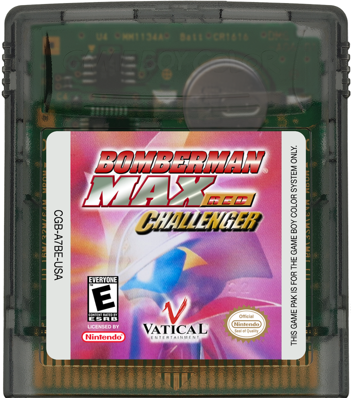 Bomberman Max - Red Challenger Cartridge Label