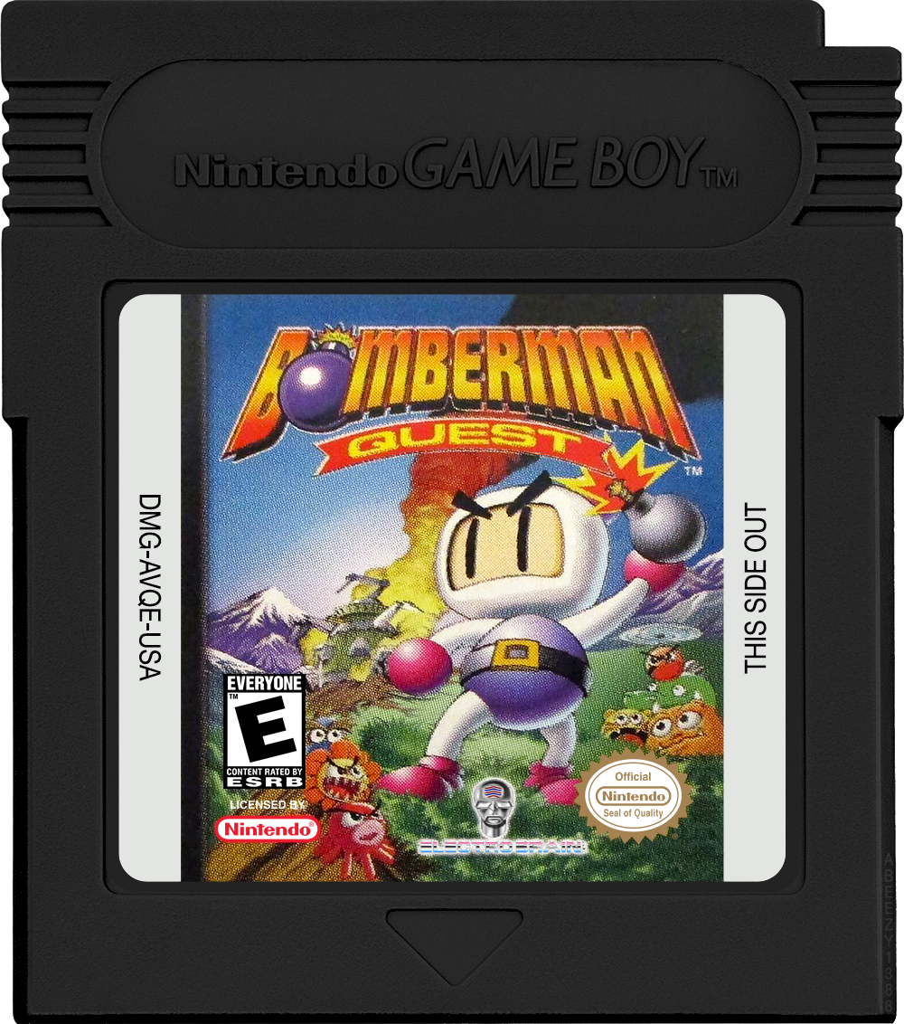 Bomberman Quest Cartridge Label