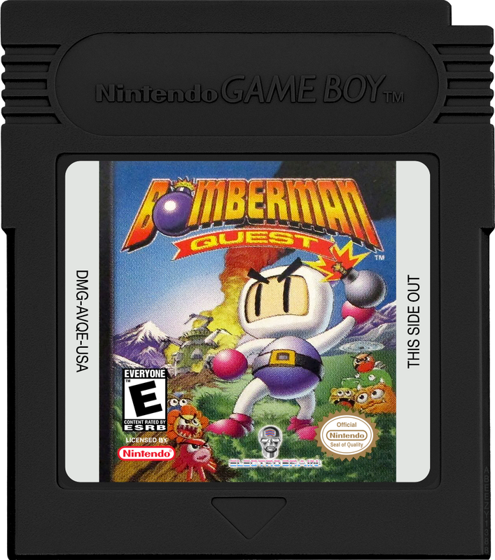 Bomberman Quest Cartridge Label