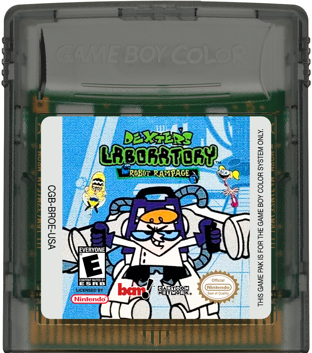 Dexter's Laboratory - Robot Rampage Cartridge Label