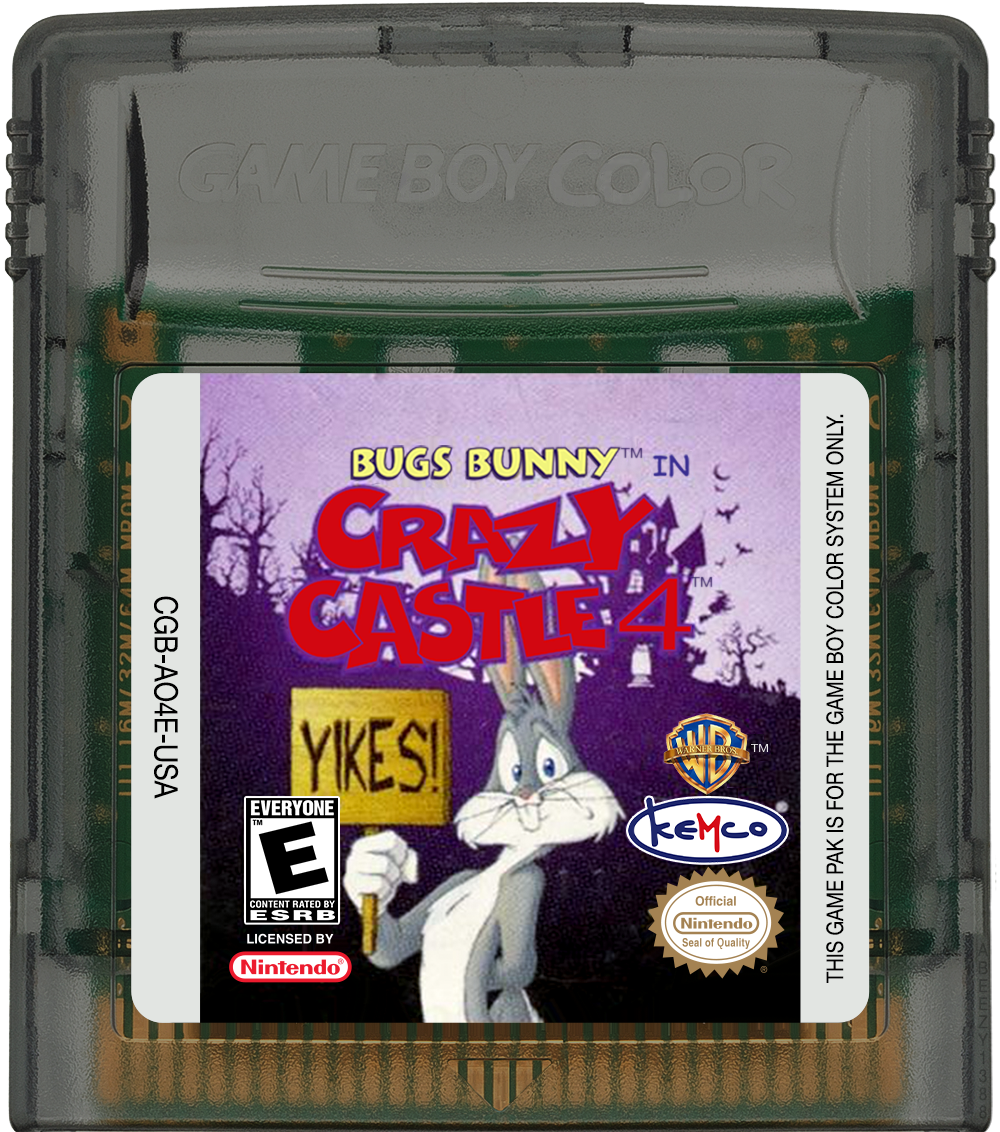 Bugs Bunny in - Crazy Castle 4 Cartridge Label