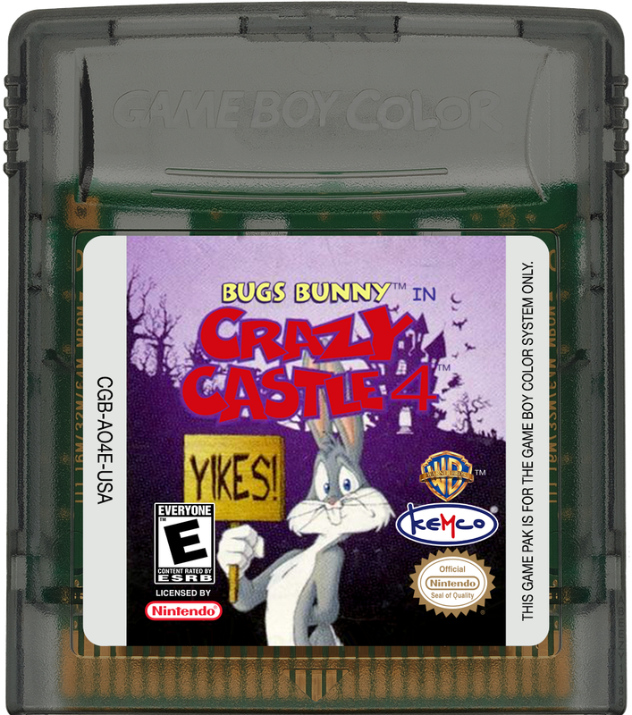 Bugs Bunny in - Crazy Castle 4 Cartridge Label