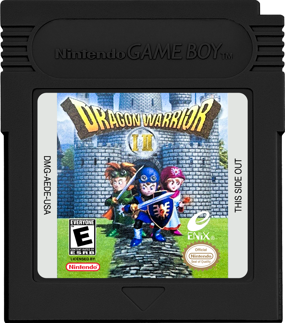 Dragon Warrior I &amp; II Cartridge Label