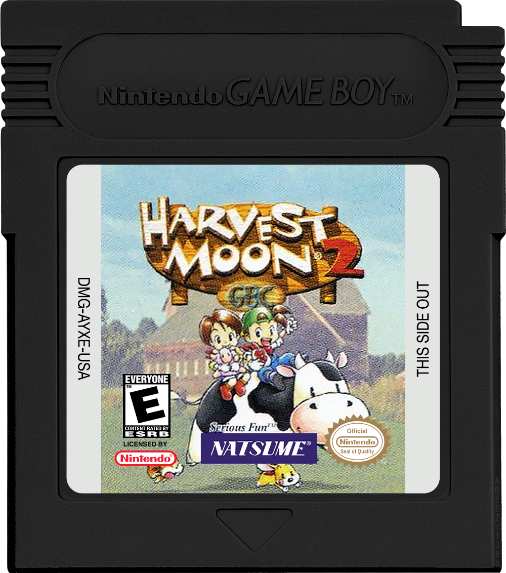 Harvest Moon 2 GBC Cartridge Label