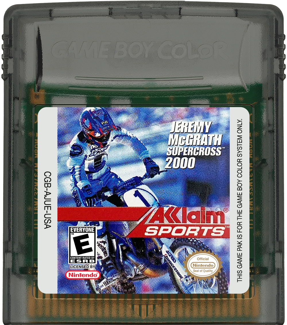 Jeremy McGrath Supercross 2000 Cartridge Label