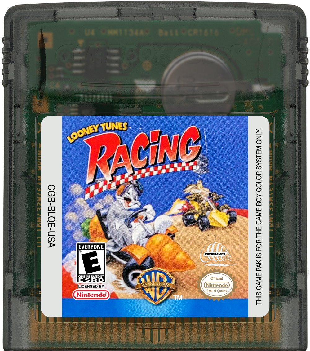 Looney Tunes Racing Cartridge Label