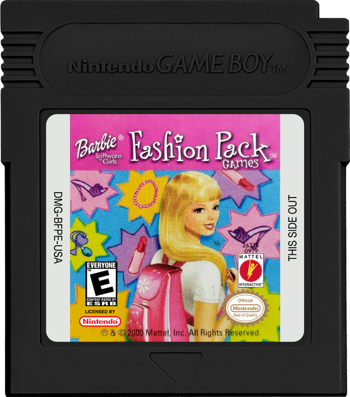 Barbie - Fashion Pack Games Cartridge Label