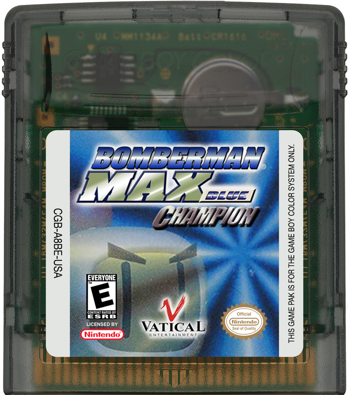 Bomberman Max - Blue Champion Cartridge Label