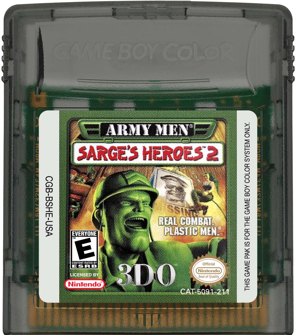 Army Men - Sarge's Heroes 2 Cartridge Label