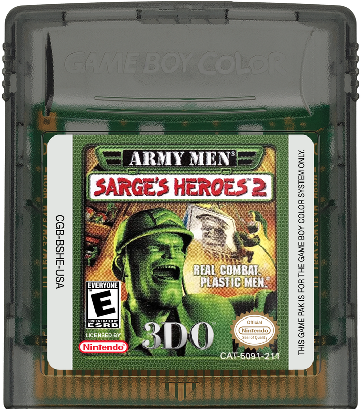 Army Men - Sarge's Heroes 2 Cartridge Label