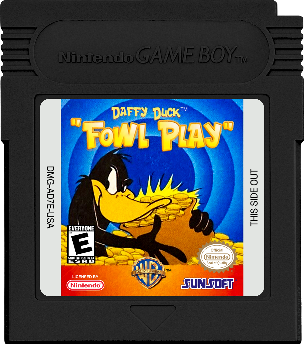 Daffy Duck - Fowl Play Cartridge Label