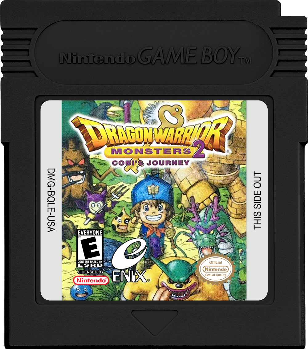 Dragon Warrior Monsters 2 - Cobi's Journey Cartridge Label