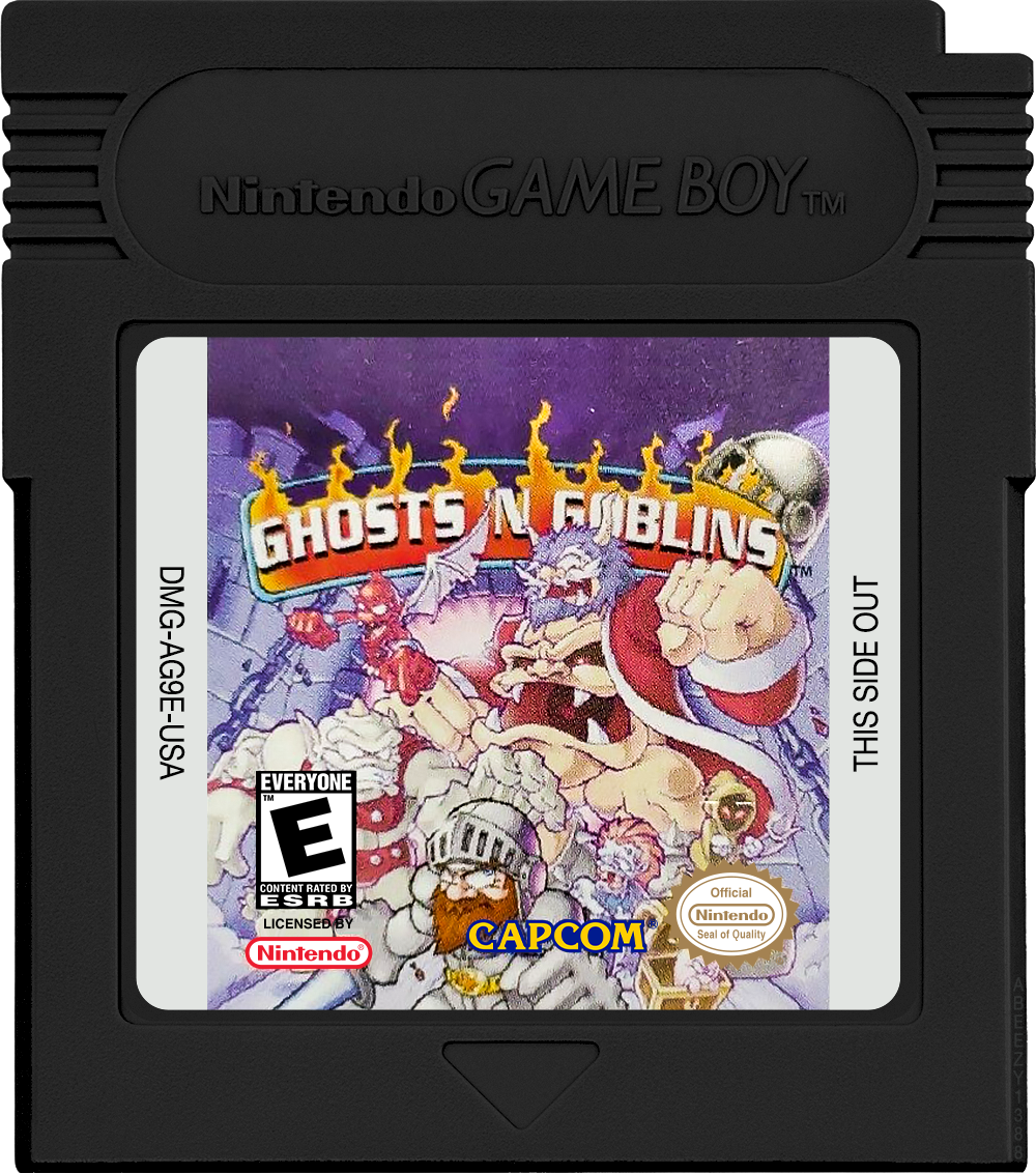 Ghosts'n Goblins Cartridge Label